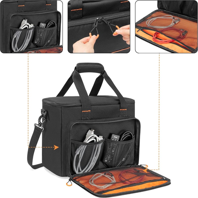PGmoon 9 Slots Wireless Microphone Case, Travel Bag for Handheld Mic System, Carrying Case for Singing, Karaoke, Party (Patent Design) - Image 4